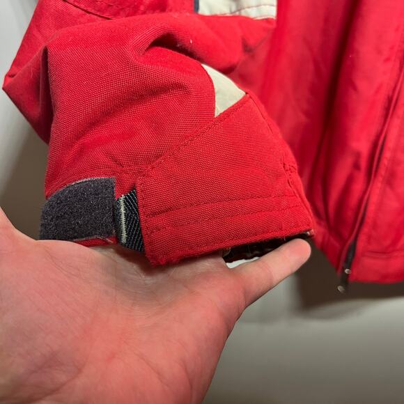 VTG Y2K Abercrombie & Fitch Red Gray Performance Waterproof Full Zip Winter L - Picture 2 of 14